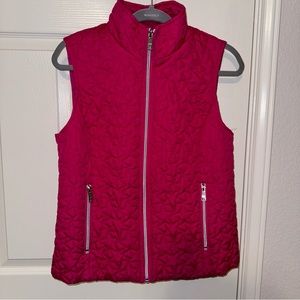 NWOT Black River Gilet/Vest Star Quilted Pink M